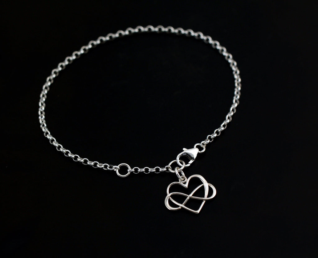 Sterling Silver Infinity Heart Bracelet: Gift for Daughter