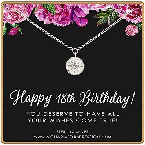 Starburst Sterling Silver Necklace: 18th Birthday Gift