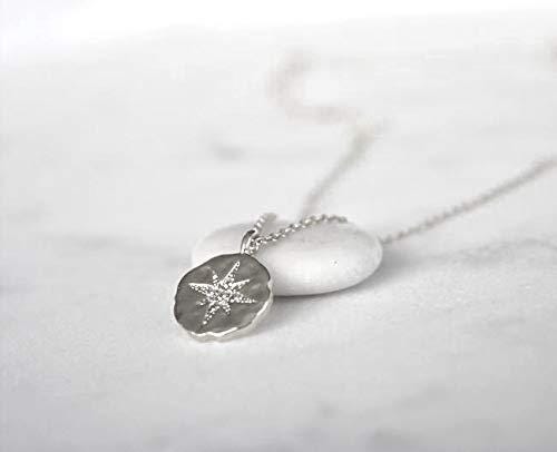 Addiction Recovery Necklace: Silver or Gold CZ Starburst Pendant