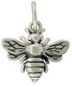 Sterling Silver Bee Earrings: Handcrafted Honeycomb Charm