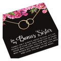 14k Gold Fill Connected Circles Necklace - Bonus Sister Gift