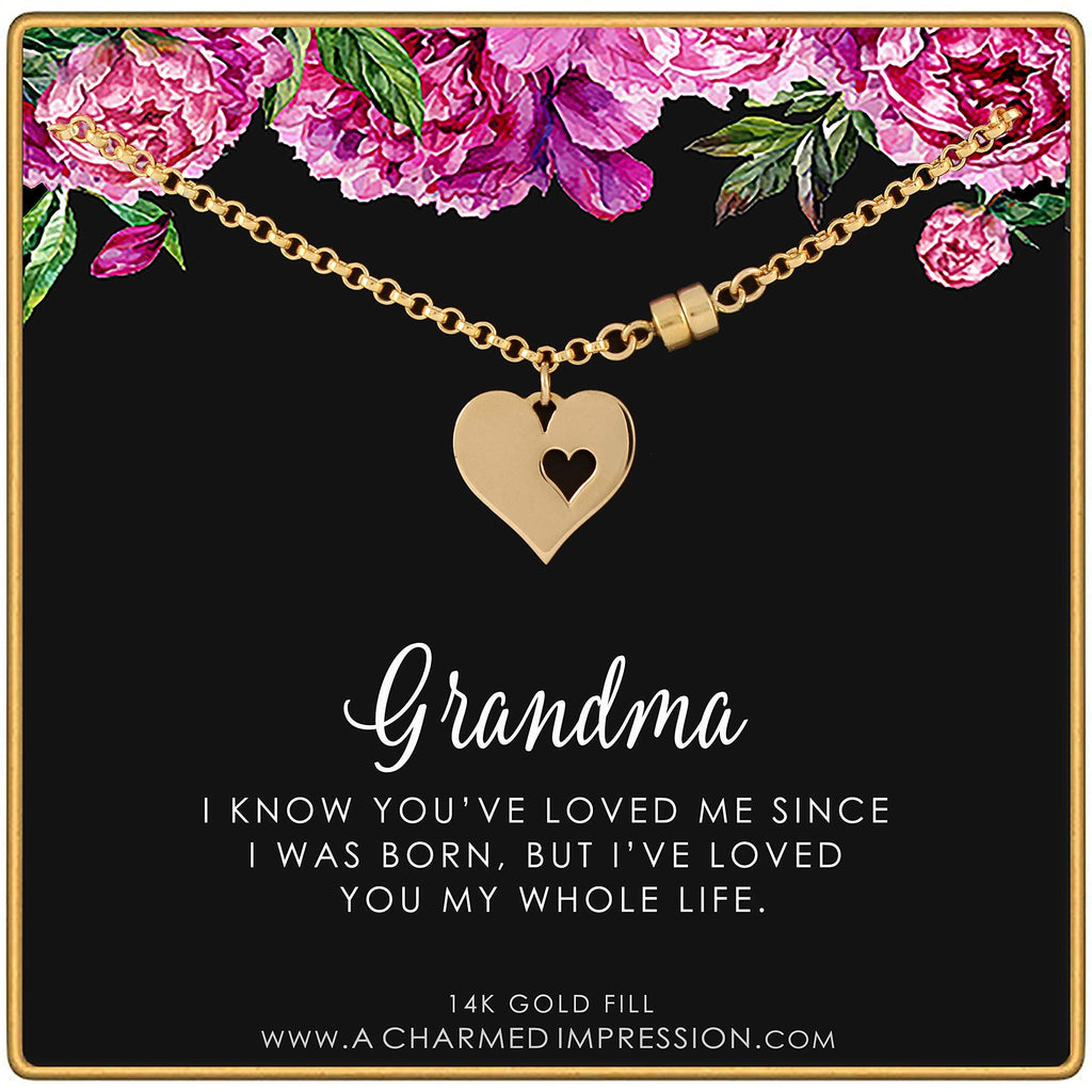 14k Gold Filled Grandma Heart Bracelet Nana Gift Magnetic Clasp Hypoallergenic 7 Inch Family Love Appreciation