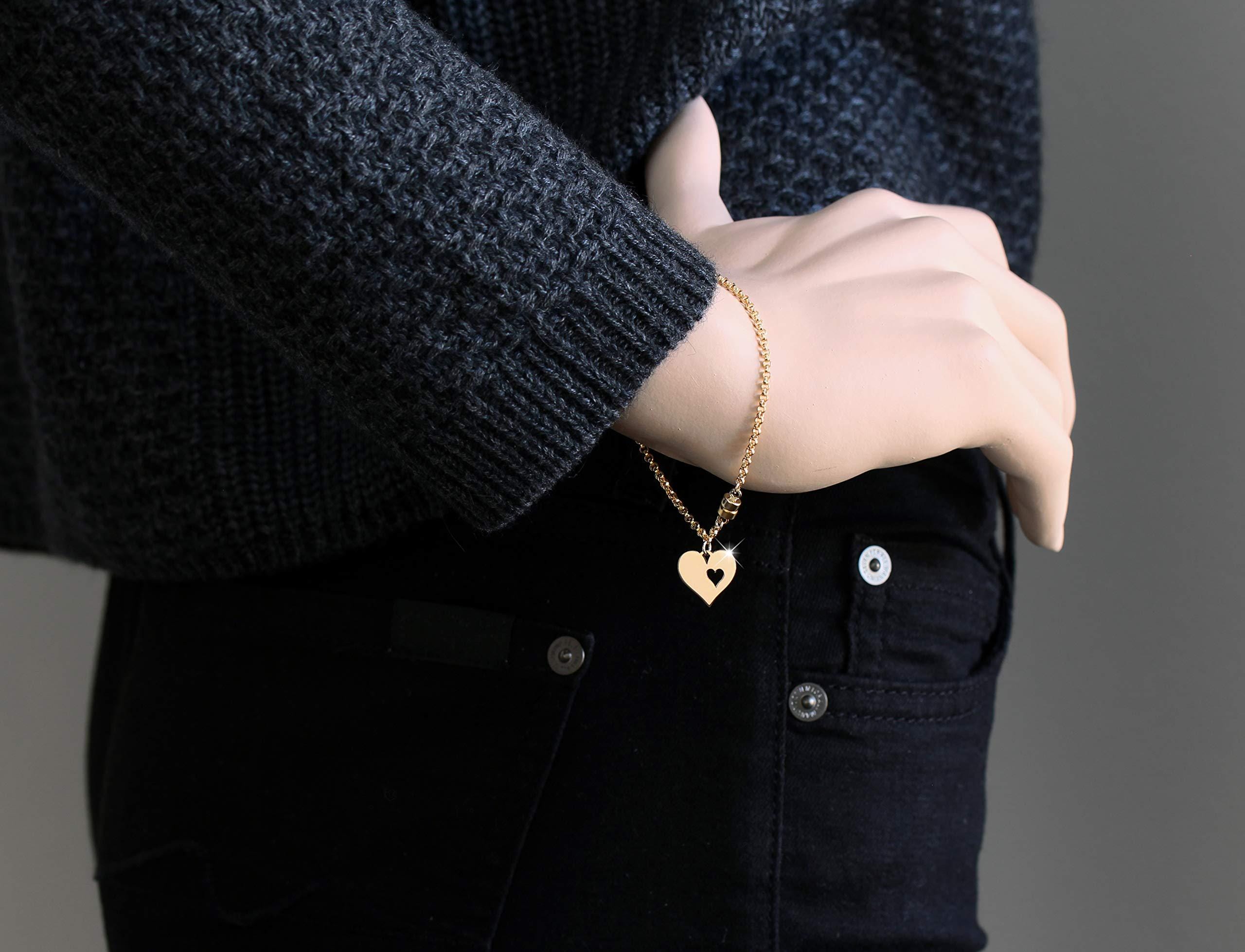 14k Gold Filled Grandma Heart Bracelet Nana Gift Magnetic Clasp Hypoallergenic 7 Inch Family Love Appreciation