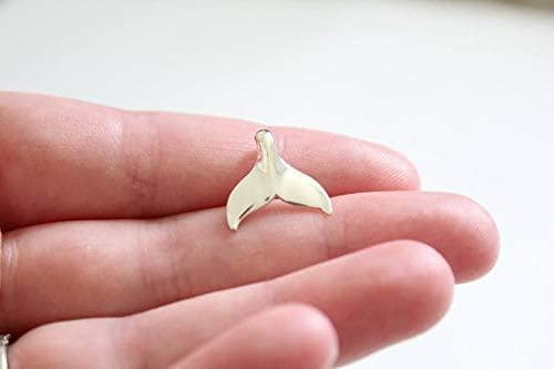 A Charmed Impression Sterling Silver High Polished Mermaid Tail  Whale Tail  Necklace Pendant Charm