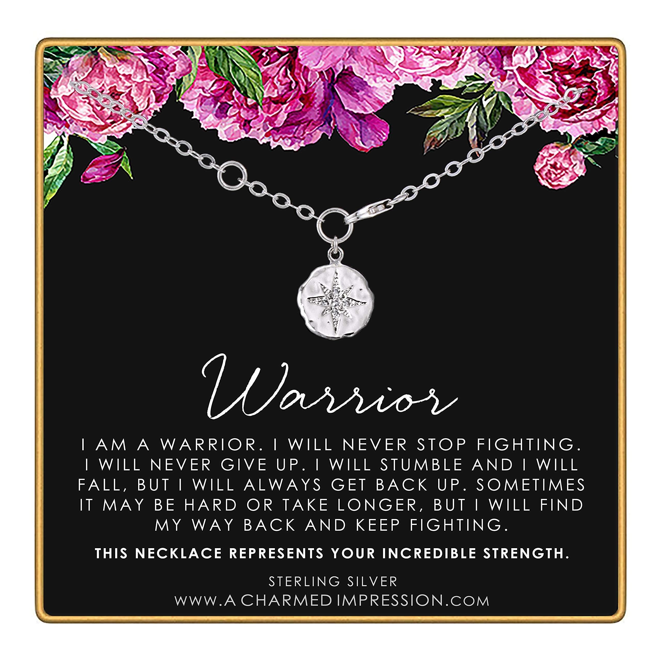 Silver North Star Bracelet: Diamond Warrior Survivor Gift