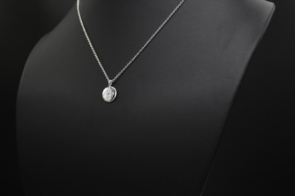 Niece Gift Necklace: Lotus Disc Pendant, Aunt to Niece