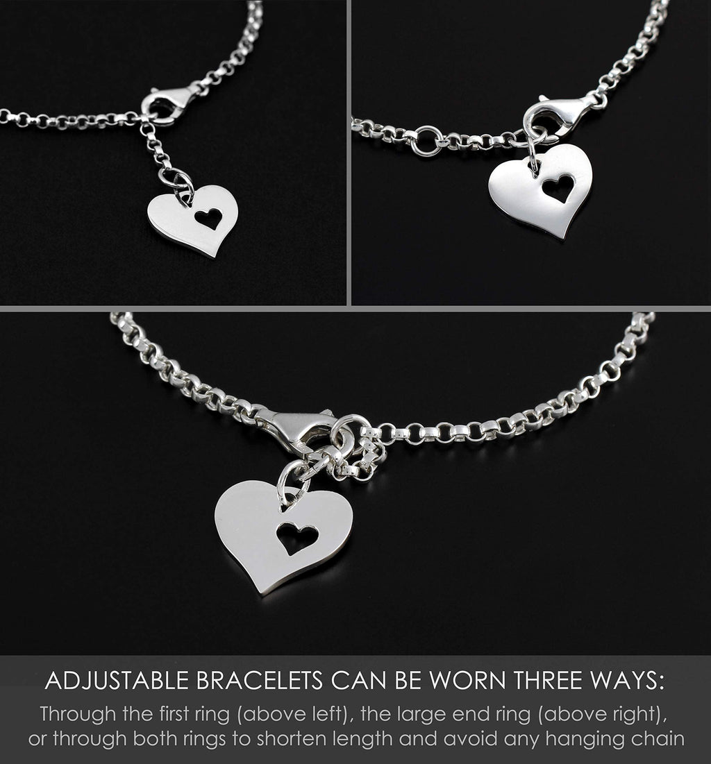 Sterling Silver Unbiological Sister Bracelet: Infinity Friendship Jewelry