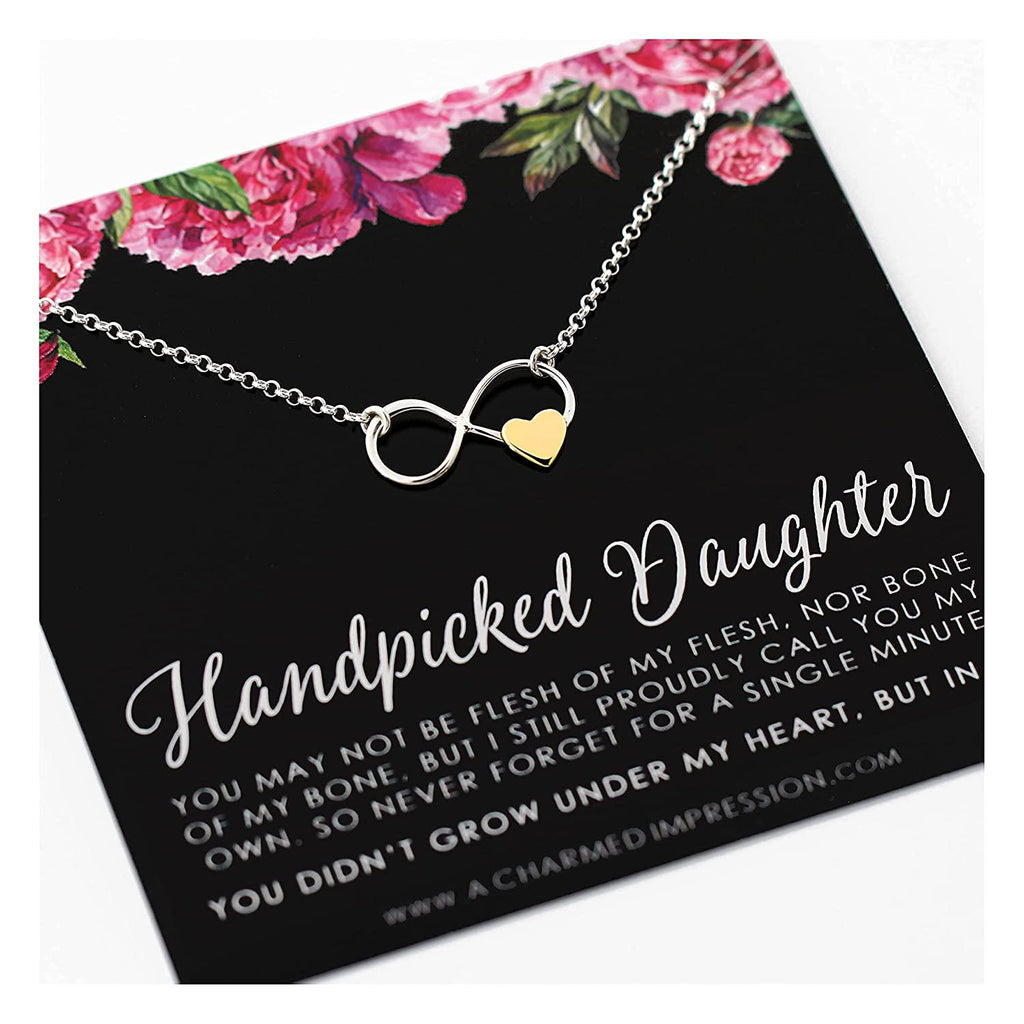 Sterling Silver Infinity Heart Necklace: Gift for Daughter