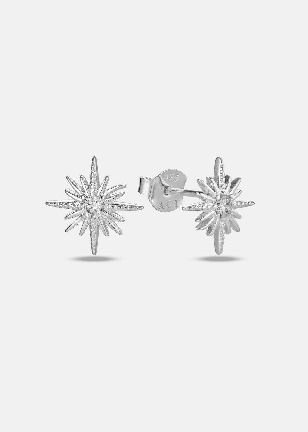 Crystal Starburst Earrings: 14K Gold/Silver Daughter Gift