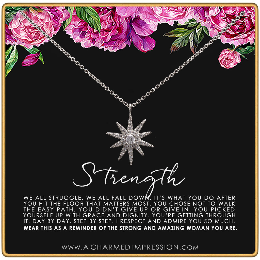 Strength Necklace: 14k Gold Interlocking Rings, Survivor Gift