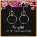 Infinity Earrings: 14K Gold Daughter Gift from Mom