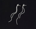 Sophisticated Snake Chain Dangle Earrings: Timeless Beauty
