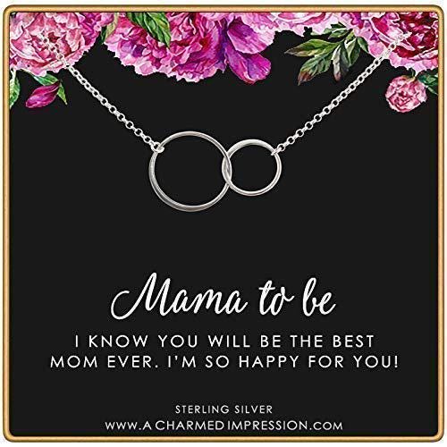 Sterling Silver Connected Circles Necklace - New Mom Gift