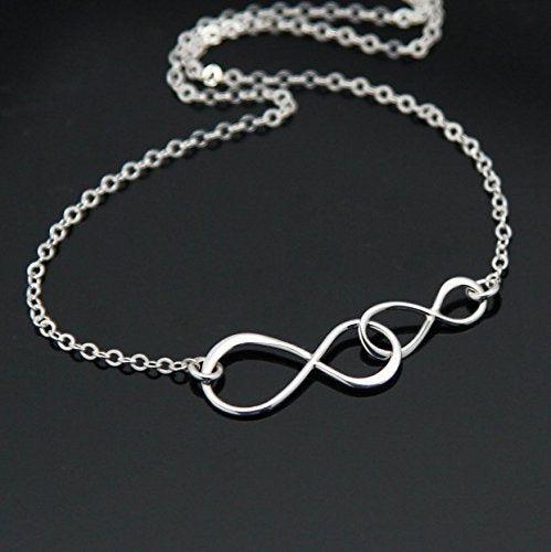 Sterling Silver Mother Daughter Necklace: Infinity Charm Jewelry