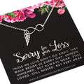 Memorial Gift: Sterling Silver Angel Wing Infinity Necklace
