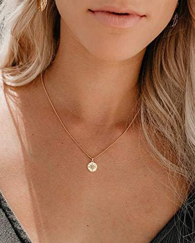 13th Birthday Gift: Gold Starburst Necklace - CZ Diamond Keepsake