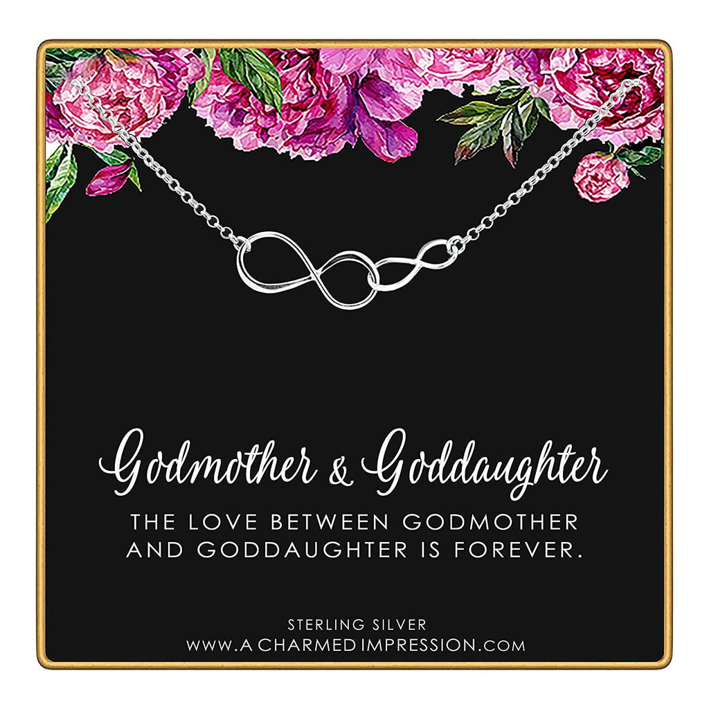 Godmother Goddaughter Gift: Sterling Silver Infinity Necklace
