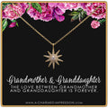 Grandmother & Granddaughter  Unique Gift for Grandma  Infinite Love  Silver  Intentional Keepsake Jewelry - Large CZ Starburst