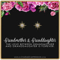 Starburst Earrings: Silver CZ, Grandmother Granddaughter Gift