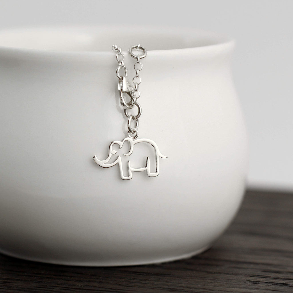 Silver Elephant Charm Bracelet: Child Warrior Survivor Gift