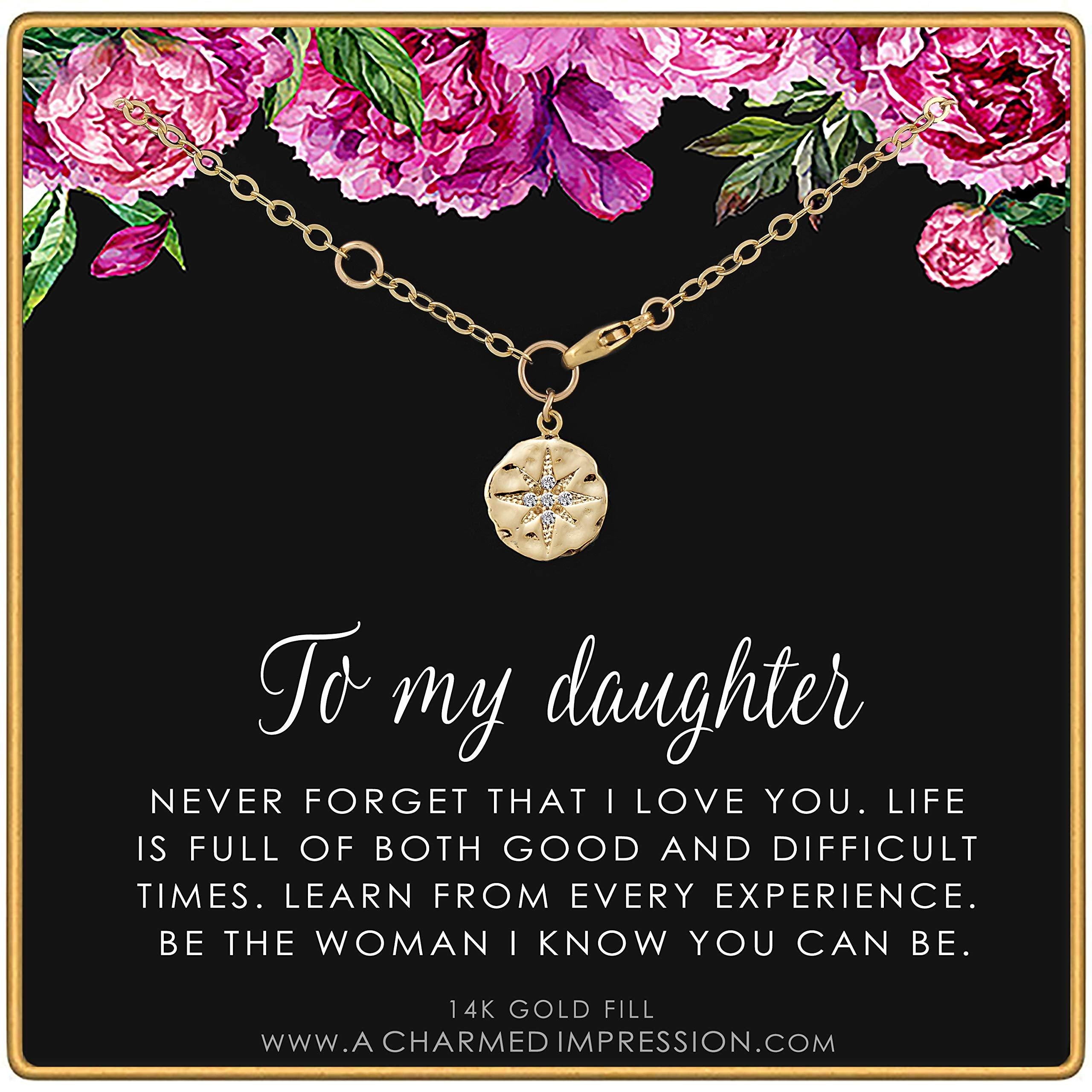 Diamond Starburst Charm Bracelet: 14k Gold Daughter Gift