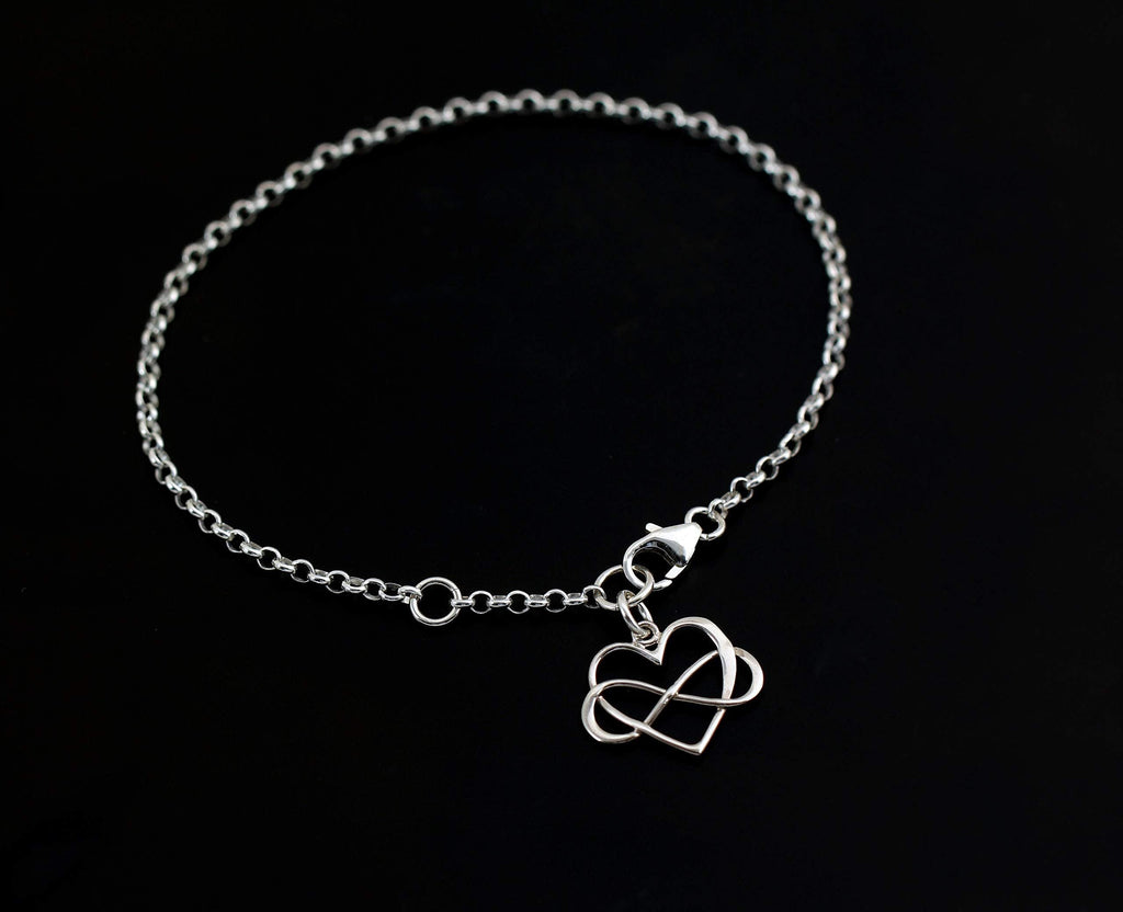 Sterling Silver Heart Bracelet: Stepdaughter Gift