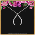 Wishbone Ring Holder Necklace: 14k Gold Vermeil Good Luck Pendant