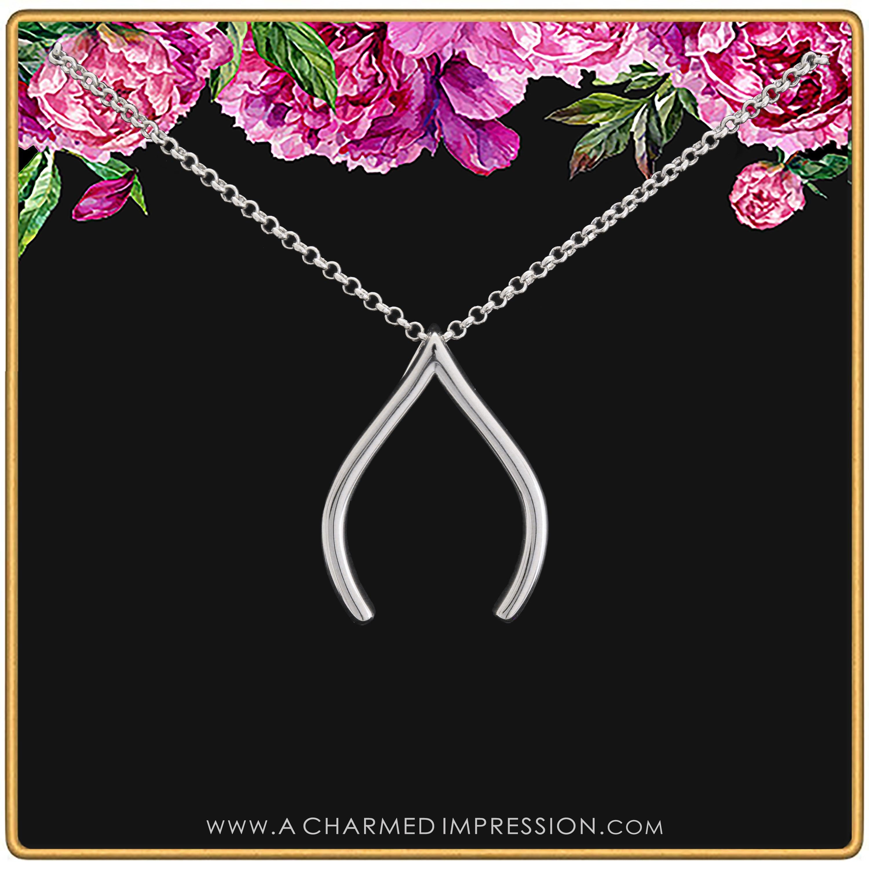 Wishbone Ring Holder Necklace: 14k Gold Vermeil Good Luck Pendant