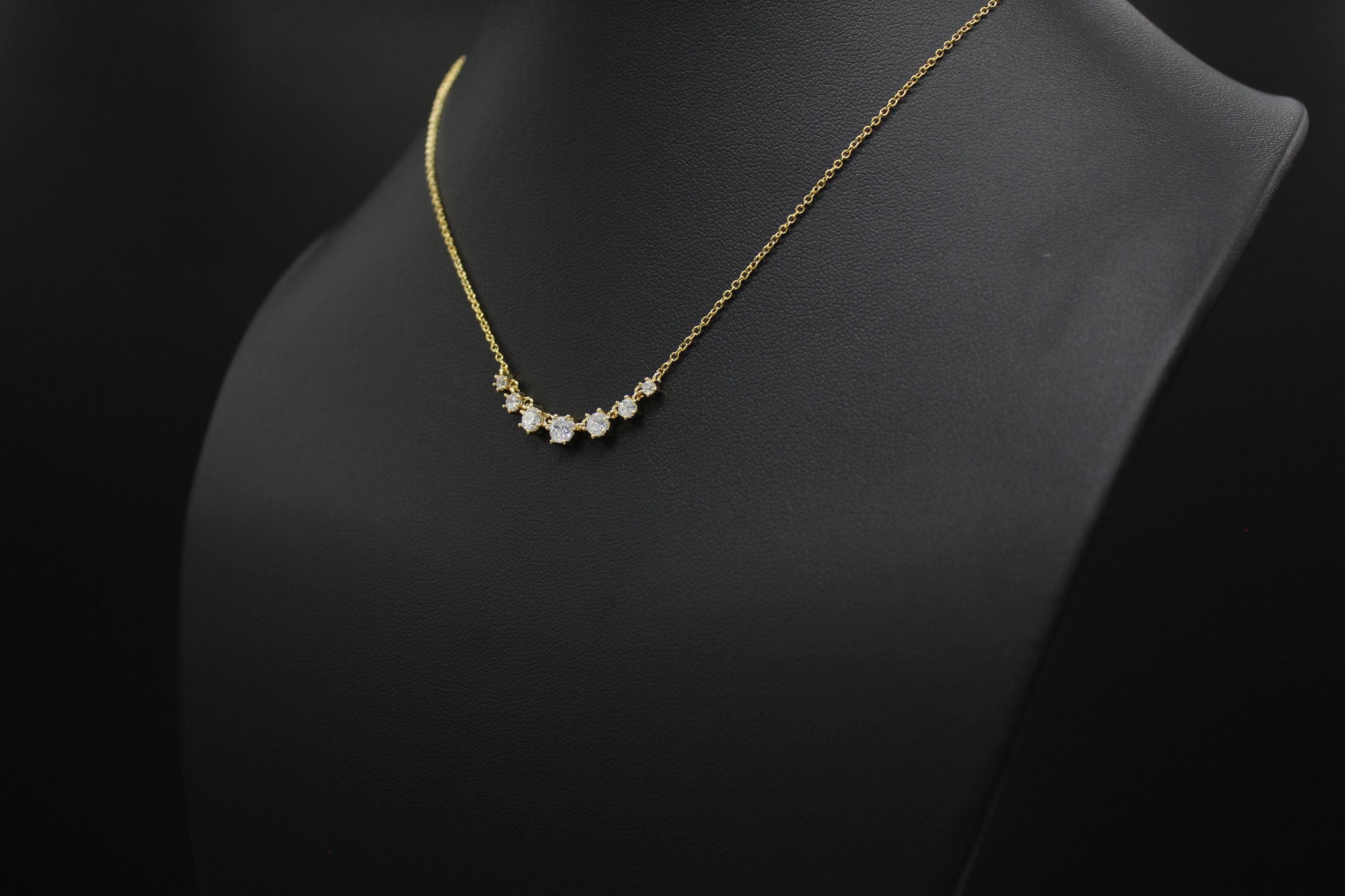7 Crystal Necklace: Unbiological Sister Gift, Gold or Silver
