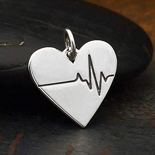 Everyday You Change the World  Sterling Silver EKG Heart Bracelet  Appreciation Gratitude Gift for Medical Health Care Professional