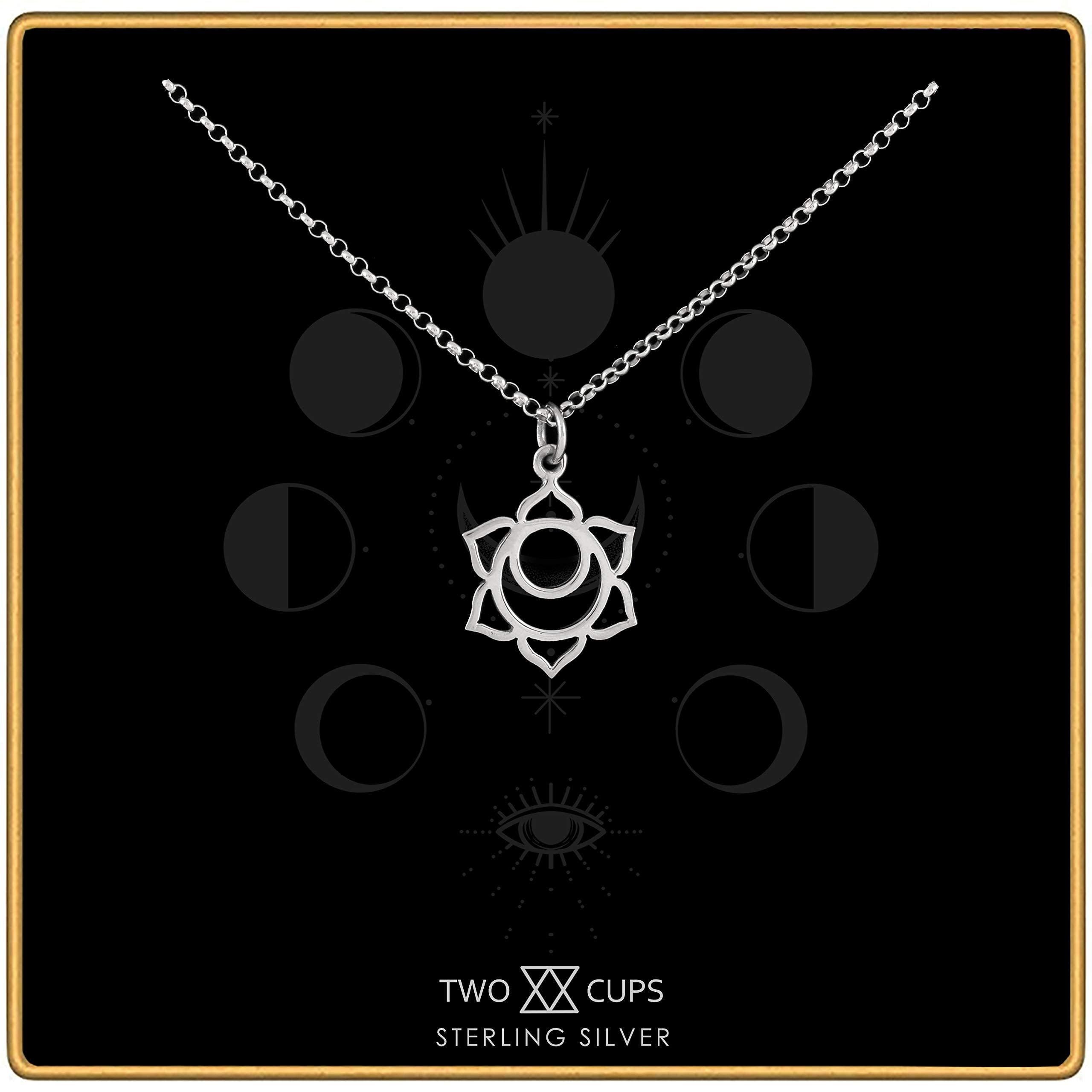 Two Cups Sacral Chakra Necklace  Healing Jewelry  Adjustable Length Chain