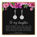 Sterling Silver Starburst Earrings: Daughter Gift from Mom