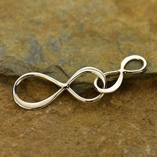 Mother Son Bracelet: Sterling Silver Interlocking Infinity Charm