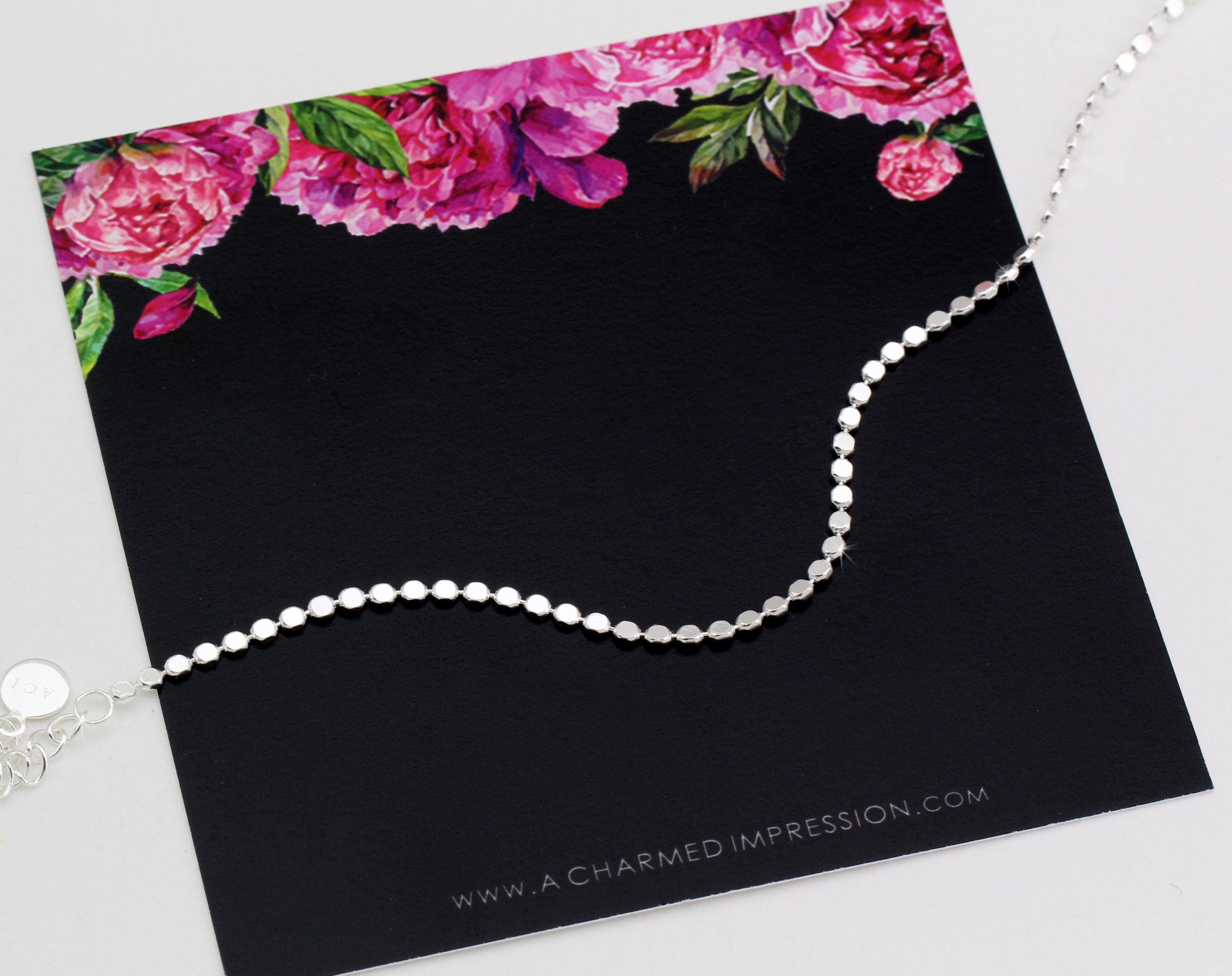 Dainty Gold Bracelet: 14k Faceted Bead Wedding Jewelry