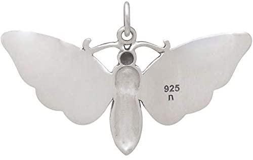 Large Sterling Silver Death Moth Necklace  Spiritual Jewelry  Rebirth Transformation  Sensuality  Goddess Jewelry