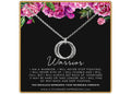 Warrior Necklace: Silver or Gold Strength Jewelry, Survivor Gift