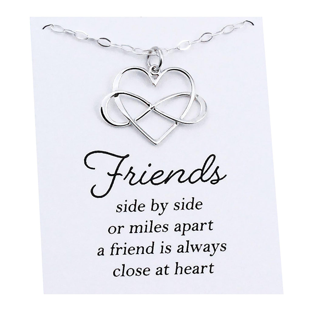 Sterling Silver Unbiological Sister Necklace Set: Friendship Jewelry Gift