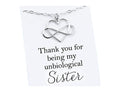 Sterling Silver Infinity Heart Necklace: Unbiological Sister Gift
