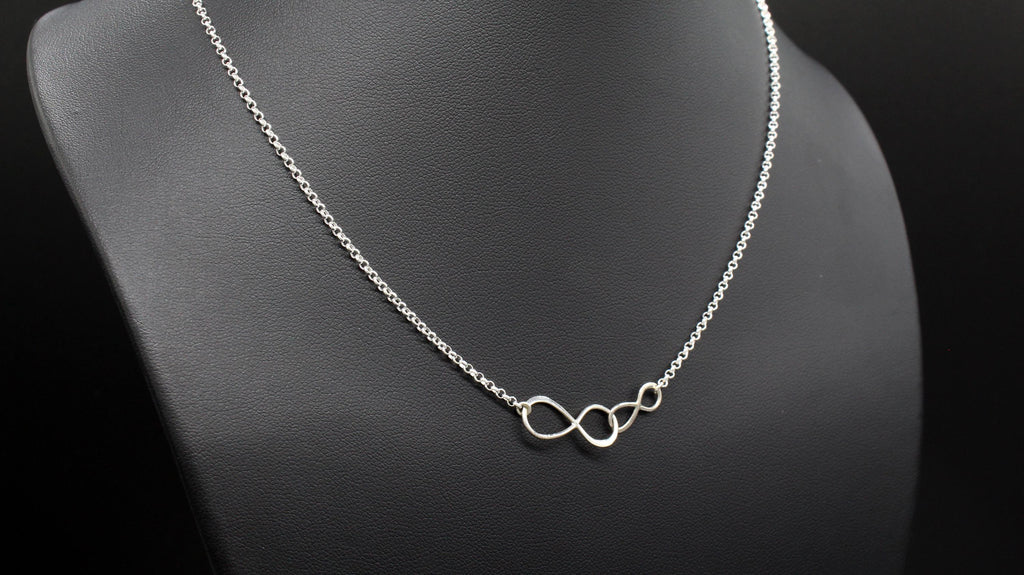 Grandmother Granddaughter Sterling Silver Infinity Necklace: Sentimental Grandma Gift