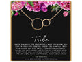 14k Gold Filled Friendship Necklace: Connected Circle Pendant