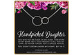 Sterling Silver Connected Circles Necklace: Stepdaughter Gift, Infinite Bond