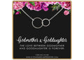 Godmother Goddaughter Necklace: Sterling Silver Connected Circles Gift