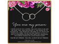 You're My Person Necklace: Silver Connected Circles Pendant