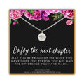 CZ Diamond Necklace: New Job Gift, Sterling Silver or Gold