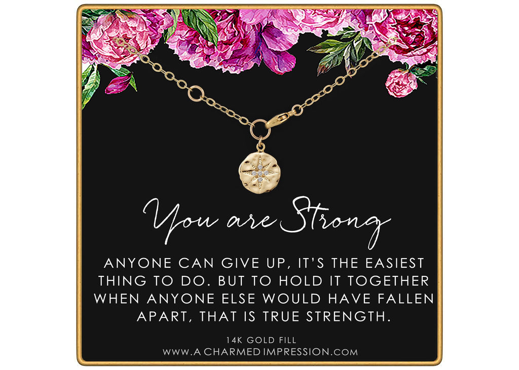 14k Gold Starburst Survivor Bracelet: Inspirational CZ Diamond Jewelry