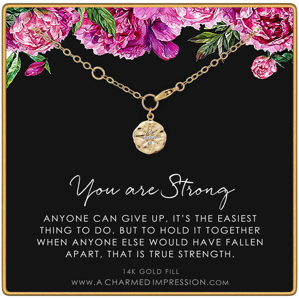 14k Gold Starburst Survivor Bracelet: Inspirational CZ Diamond Jewelry