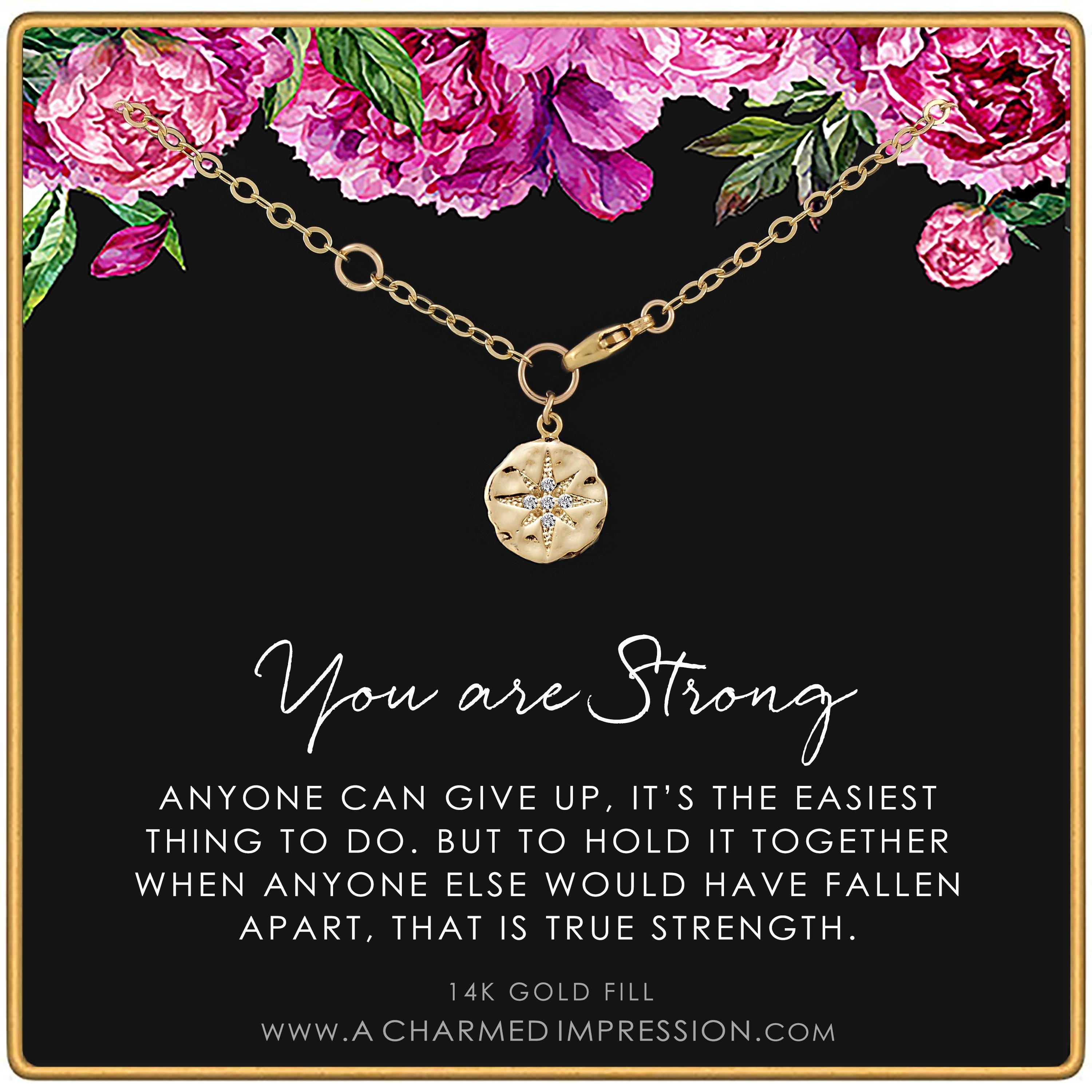 14k Gold Starburst Survivor Bracelet: Inspirational CZ Diamond Jewelry