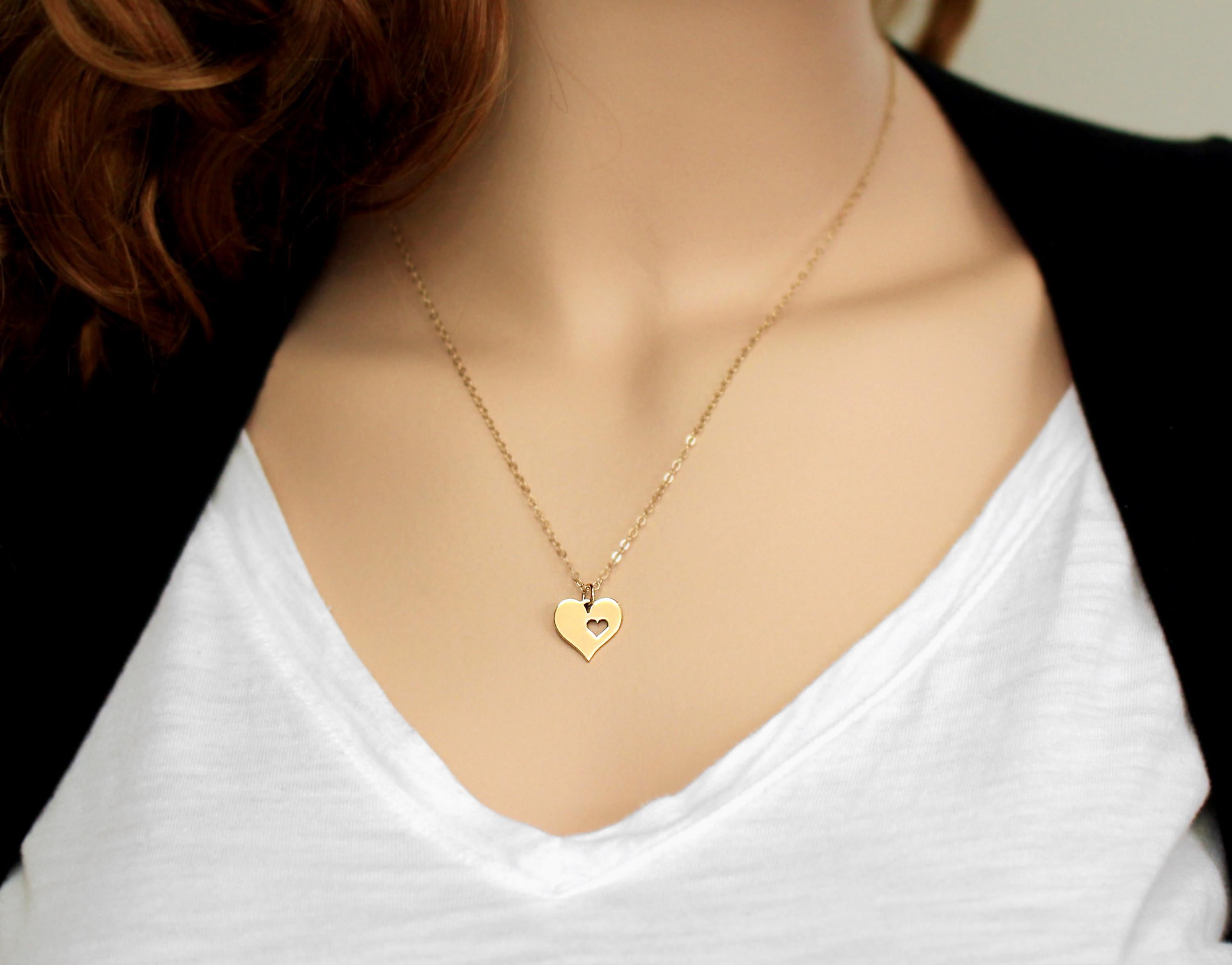 Sterling Silver Memorial Necklace: Heart in Heaven Sympathy Gift