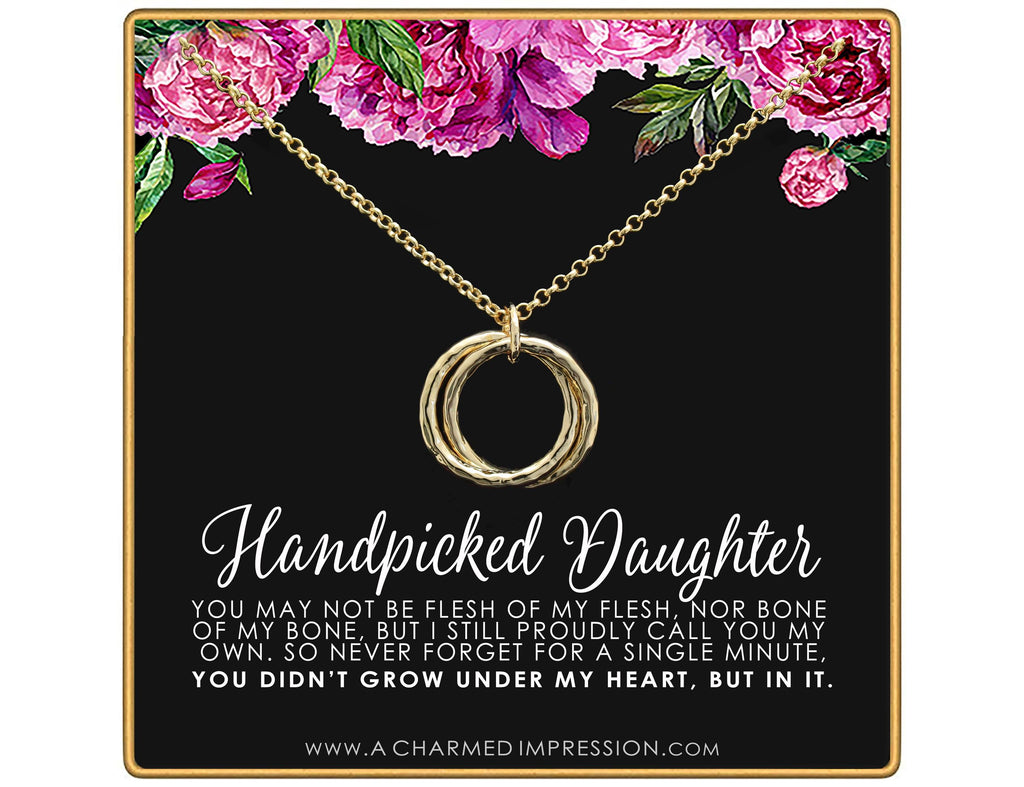 Handmade Sterling Silver Handpicked Daughter Necklace: Adoption Keepsake
