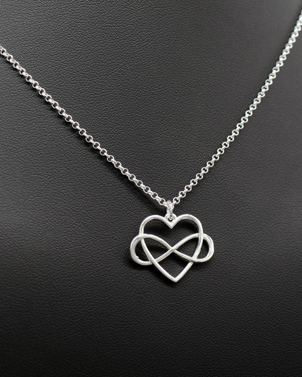 Sterling Silver Heart Infinity Necklace: Inspirational Jewelry
